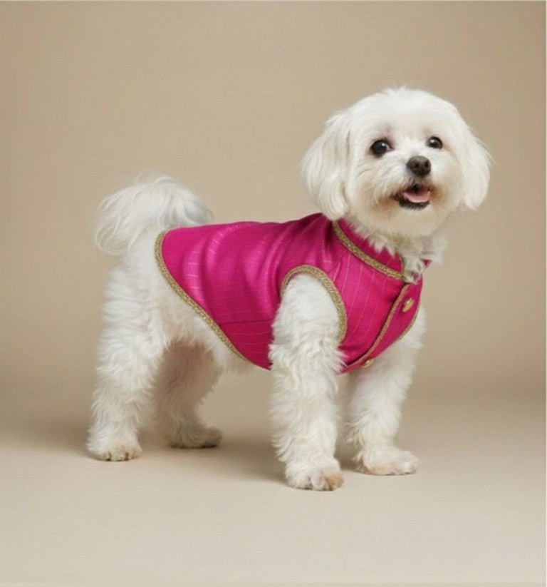 Radiant Rani Pink Dog Sherwani Set